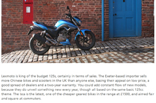 Bennetts Lexmoto Isca 125cc Review